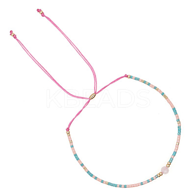 Adjustable Glass Seed Bead Braided Bead Bracelets for Women VT9382-26-1