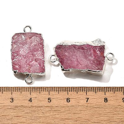 Raw Rough Natural Dyed Quartz Crystal Links Connector Charms G-K189-04S-02-1