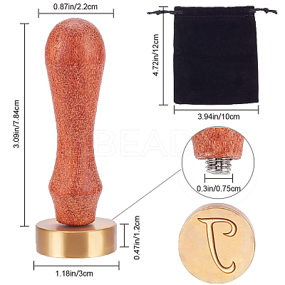 1Pc Golden Tone Brass Stamp Head DIY-CA0006-82E-1
