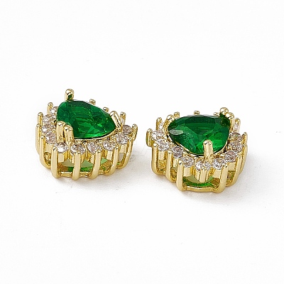Rack Plating Brass Micro Pave Cubic Zirconia Beads KK-C007-12G-09-1