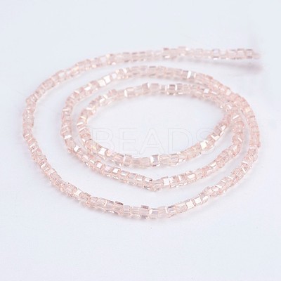 Electroplate Glass Beads Strands EGLA-F121-AB-A01-1