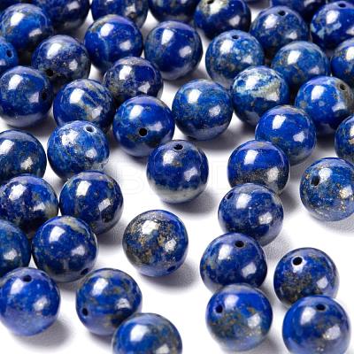 D100Pcs 8mm Natural Lapis Lazuli Round Beads DIY-LS0002-02-1