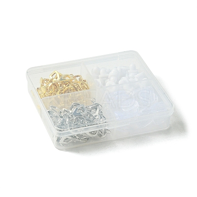 40Pcs 2 Color Iron Clip-on Earring Findings KK-FS0001-27-1