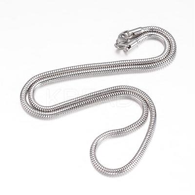 Non-Tarnish 304 Stainless Steel Necklace MAK-K062-02P-3mm-1