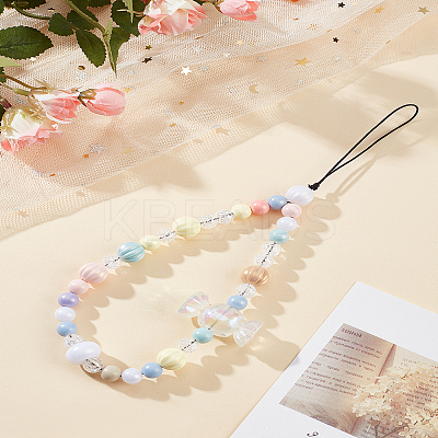1Pc Plastic Colorful Mobile Straps HJEW-LP0002-21-1