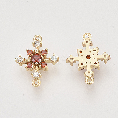 Brass Cubic Zirconia Links connectors KK-N216-26B-1