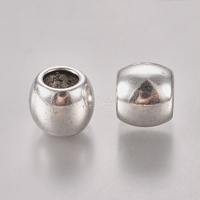 Tibetan Style Alloy European Beads TIBEB-Q061-06AS-RS-1