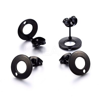 304 Stainless Steel Stud Earring Findings STAS-H472-01B-1