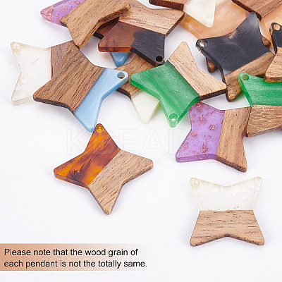 DIY 8 Pairs Star Wood Earring Makings DIY-FH0001-97-1