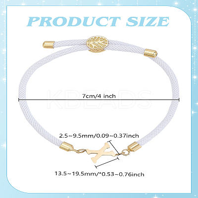 1pc Adjustable Nylon Cord Slider Bracelets for Women BJEW-LP0001-33X-G-1