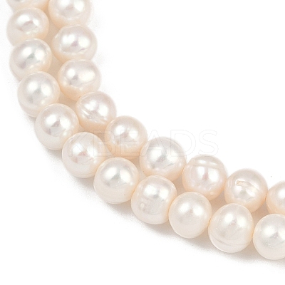 Natural Cultured Freshwater Pearl Beads Strands PEAR-I007-07W-01-1
