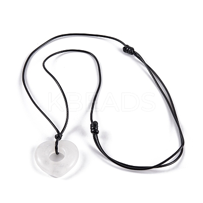 Natural Quartz Crystal Pendant Necklaces NJEW-K268-01C-1