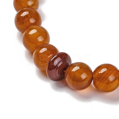 Natural Carnelian Beads Stretch Bracelets BJEW-A025-01E-1