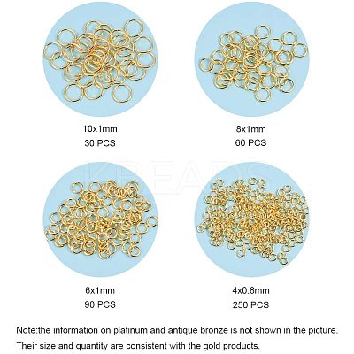 Brass Open Jump Rings KK-PH0034-93-1