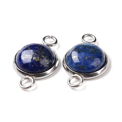 Natural Lapis Lazuli Connector Charms G-D059-01C-05-1
