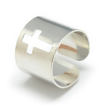 Tarnish Resistant Adjustable Stainless Steel Cuff Finger Rings X-RJEW-S038-048-1