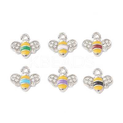Platinum Plated Alloy Enamel Charms ENAM-G212-18P-1