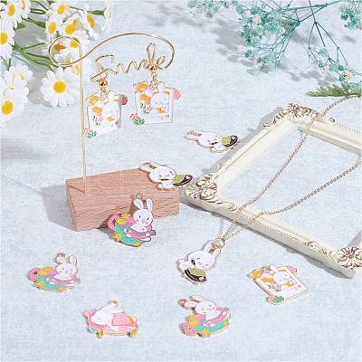 20Pcs 4 Style Cartoon Alloy Enamel Pendants ENAM-SZ0003-29-1