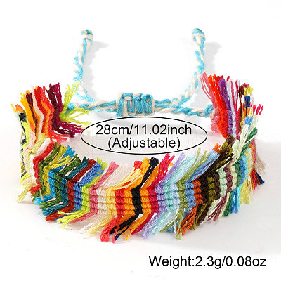 Bohemian Style Handmade Woven Polyester Cord Bracelets for Women TI9279-1