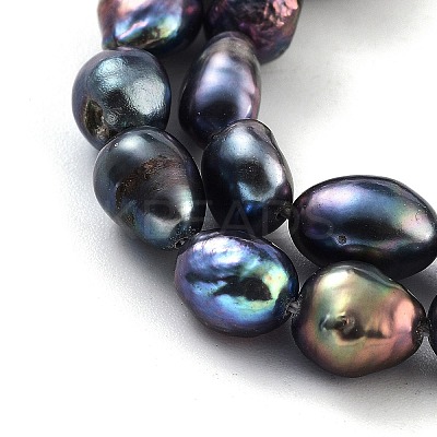 Dyed Natural Cultured Freshwater Pearl Beads Strands PEAR-P062-28F-1