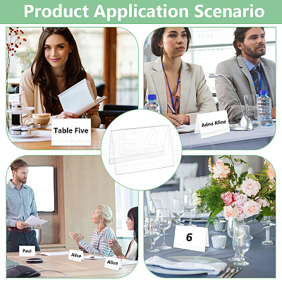 Name Plastic Table Top Display Stand ODIS-WH0070-86B-1