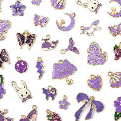 40Pcs 20 Styles Alloy Enamel Charms ENAM-FS0003-38A-1