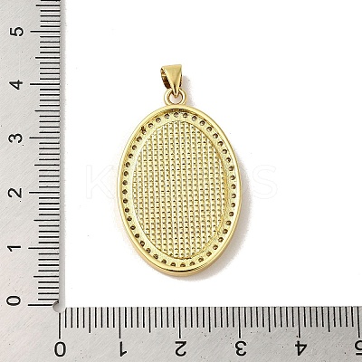 Brass Micro Pave Cubic Zirconia Pendants KK-C058-08G-1