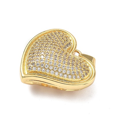 Brass Micro Pave Cubic Zirconia Pendants KK-D426-21F-G-1