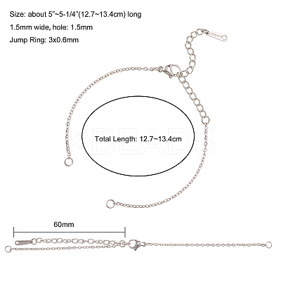 201 Stainless Steel Bracelet Making STAS-CJ0001-12P-1
