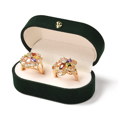 Rectangle Velvet Couple Rings Box CON-P013-A01-A-1