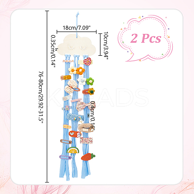 Cloud Wooden Hairpin Hair Clip Hanging Holder Storage Organizer WH-WG78846-05-1