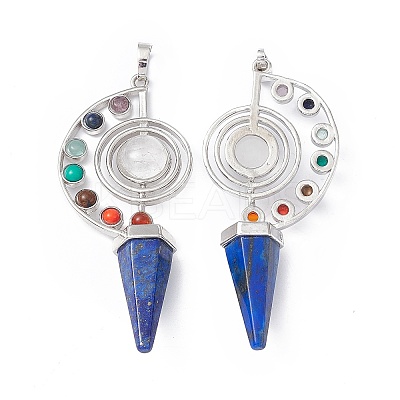 7 Chakra Natural Lapis Lazuli Big Pendants G-F733-02D-1