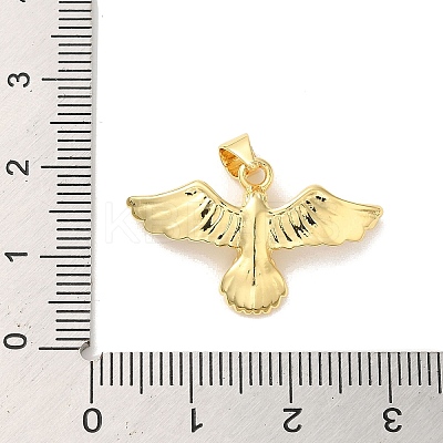 Rack Plating Brass Micro Pave Clear Cubic Zirconia Pendants KK-C047-20D-G-1