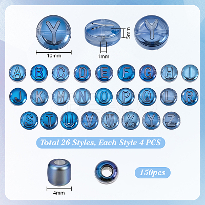 104Pcs 26 Styles Electroplated Glass Beads GLAA-PH0003-97A-1