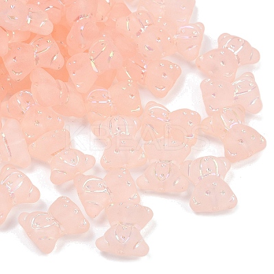 Frosted Transparent Acrylic Beads OACR-P029-20B-02-1