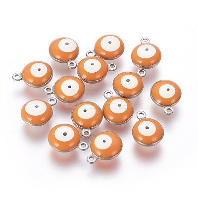 304 Stainless Steel Enamel Charms STAS-O123-C-10P-1