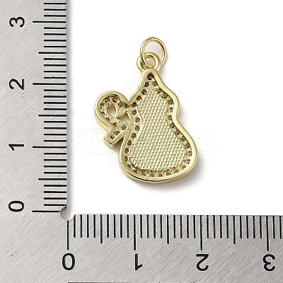 Brass Micro Pave Cubic Zirconia Pendants KK-Q808-19G-1