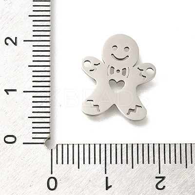 201 Stainless Steel Laser Cut Connector Charms X-STAS-R132-10P-1