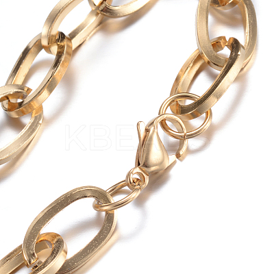 304 Stainless Steel Cable Chain Bracelets BJEW-P064-27G-1