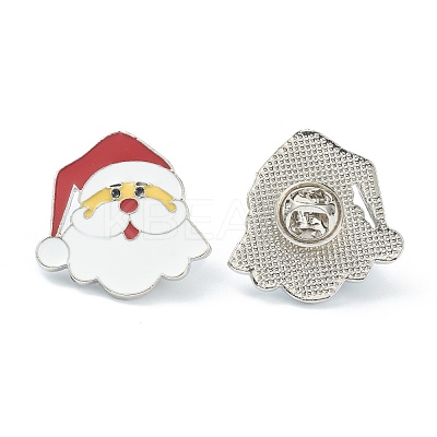 Christmas Themed Alloy Enamel Brooches JEWB-A001-08-1