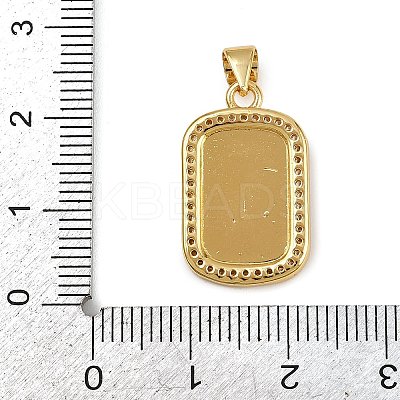 Brass Micro Pave Cubic Zirconia Pendants KK-D424-21B-G-1