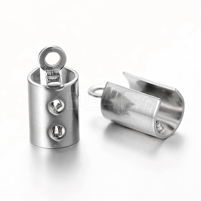 Tarnish Resistant 303 Stainless Steel Cord Ends LS-X-STAS-O083-06-1