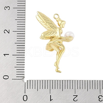 Acrylic Imitation Pearl Pendants STAS-P366-30G-1
