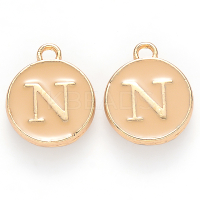 Golden Plated Alloy Enamel Charms LS-ENAM-S118-06N-1
