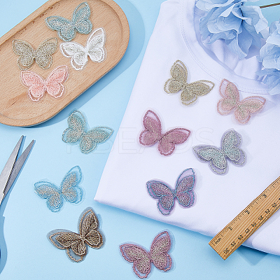 30Pcs 10 Colors Polyester Iron on/Sew On Patches PATC-HS0001-03-1