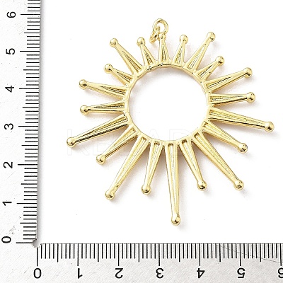 Brass Micro Pave Clear Cubic Zirconia Big Pendants KK-B141-45G-02-1