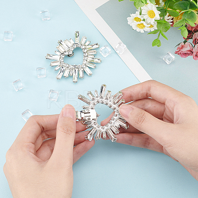 Alloy Crystal Rhinestone Shoe Decoration DIY-FG0003-74-1