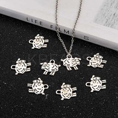 Tibetan Style Zinc Alloy Sheep Pendants PALLOY-F009-03-1