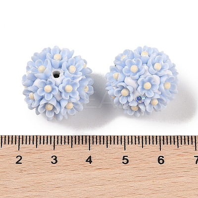 Handmade Polymer Clay Rhinestone Beads CLAY-H003-03B-1