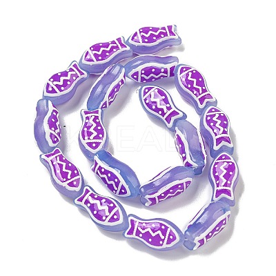 Handmade Transparent Glass Beads GLAA-N0028-02C-1